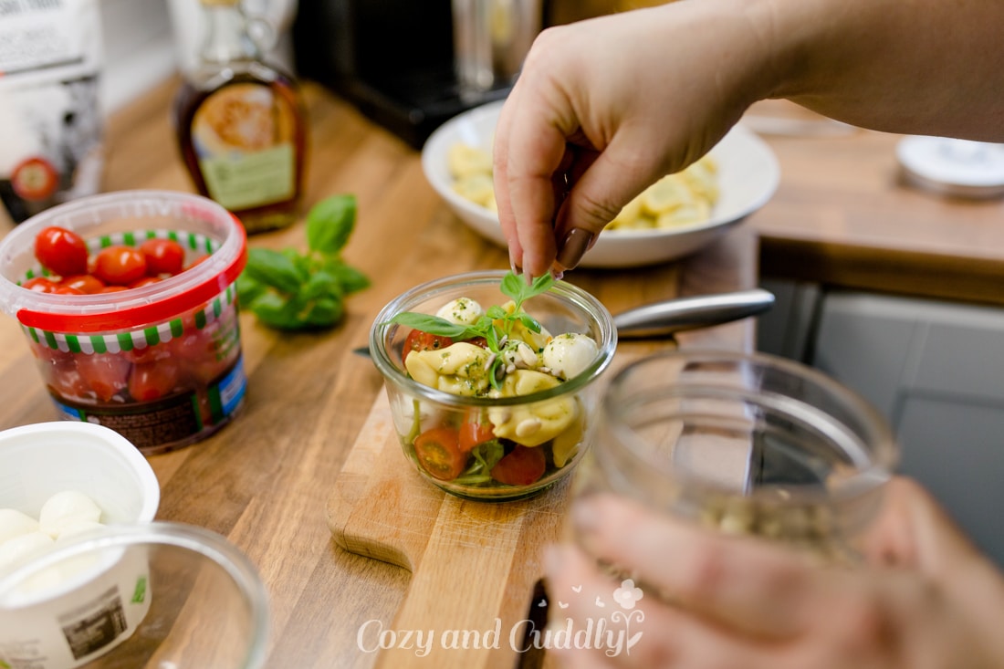 Schneller Tortellini-Salat mit Tomaten und Mozarella -Tipps für ein kuscheliges Indoor-Picknick und Blitz- Rezepte