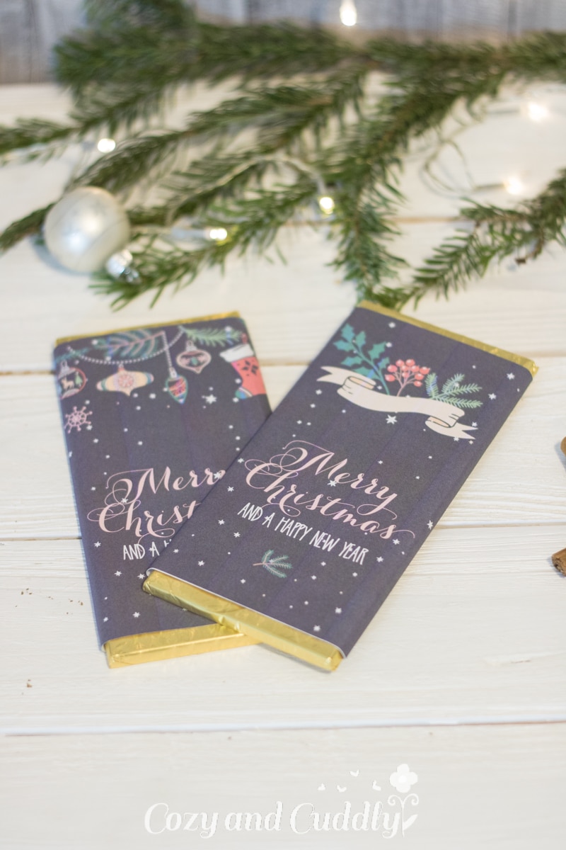 Advent: Last-Minute Printable für Schokolade als Weihnachtsgruß - Christmas Greetings Chocolate - cozy and cuddly Adventskalender