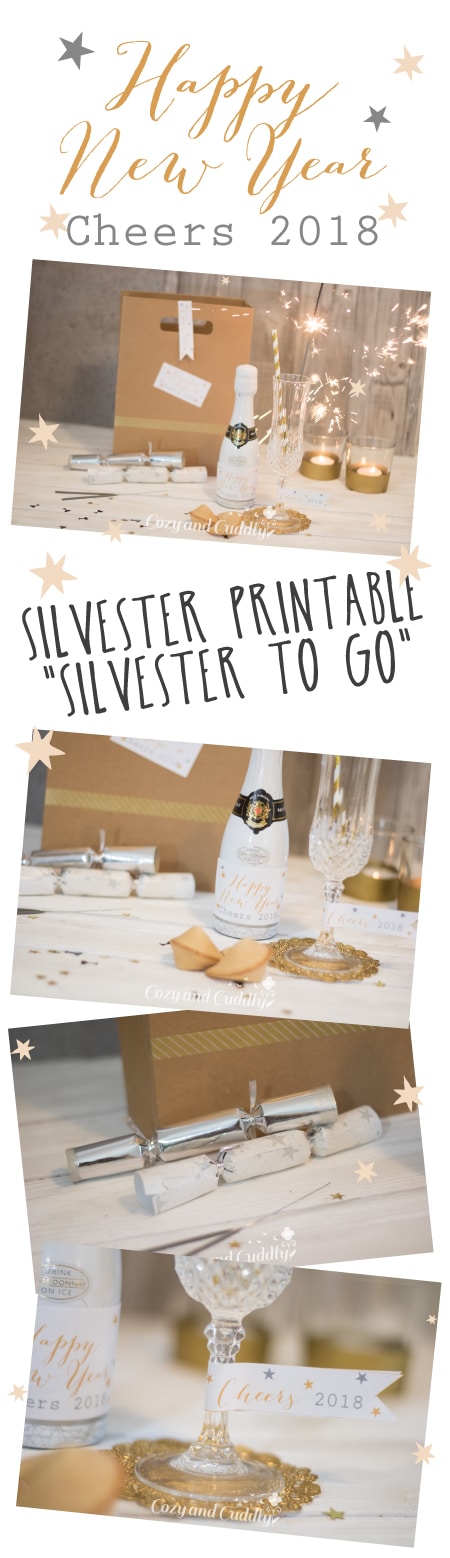 "Silvester To Go" oder als Tischdekoration - Printable für Eilige