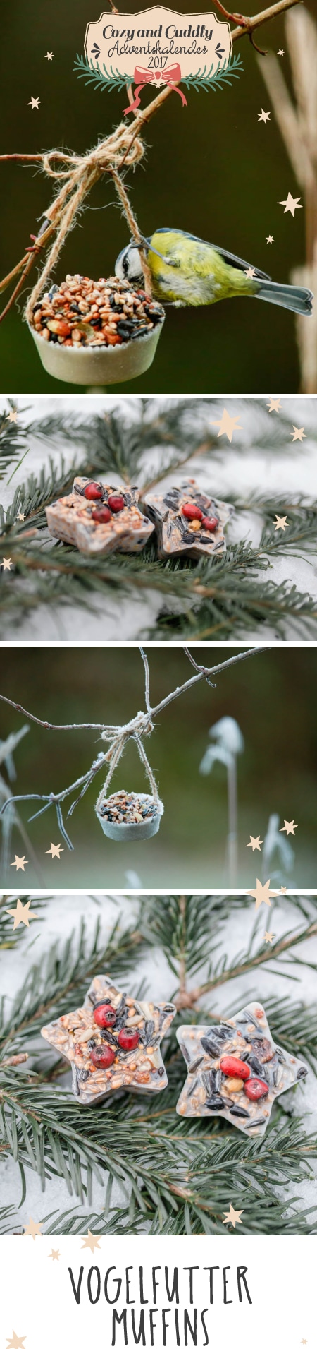 Advent: Vogelfutter-Muffins für die Vögel im Winter - cozy and cuddly Adventskalender